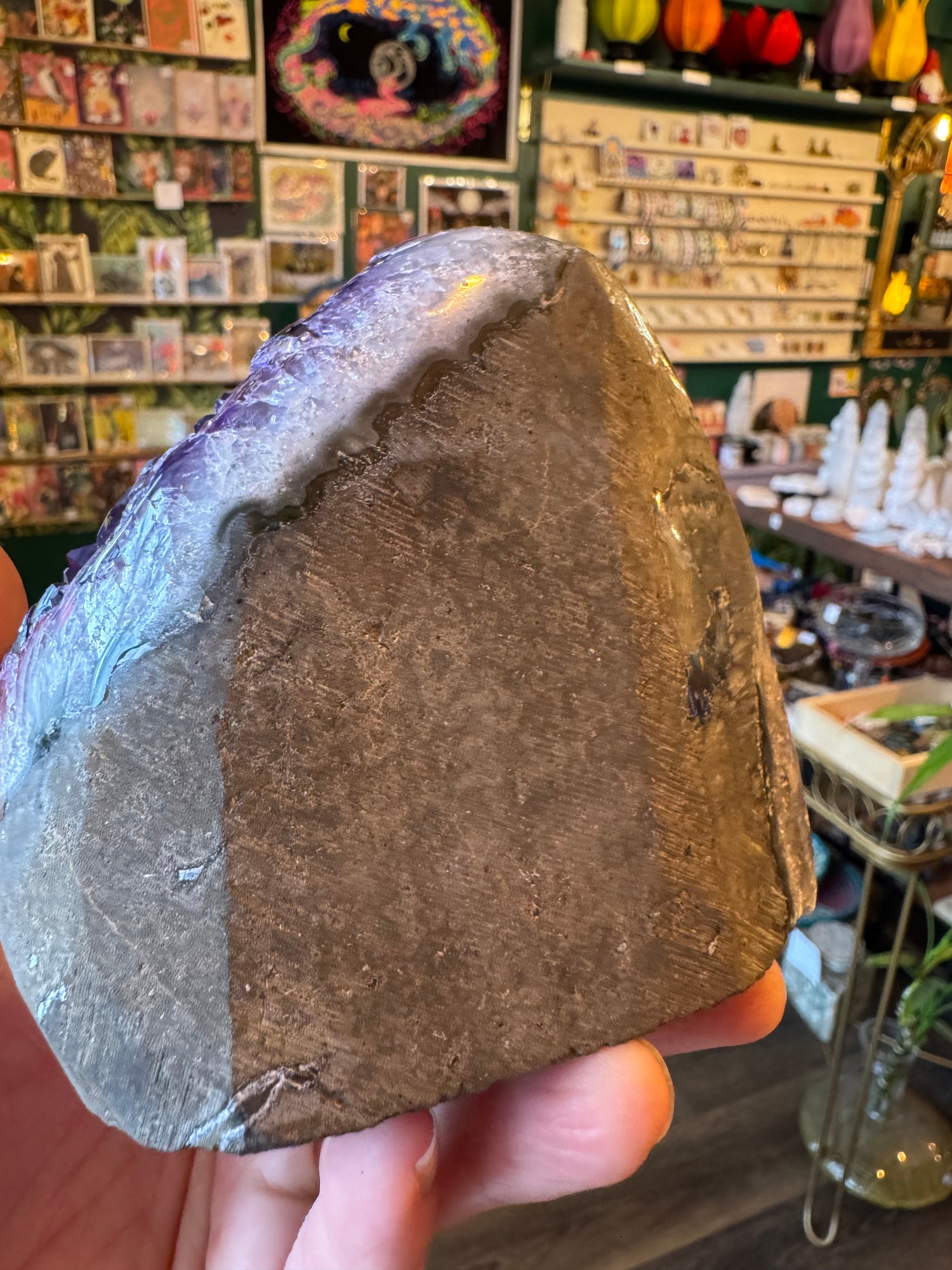 Amethyst Polished Grade AA Standing Cluster 2.02 lb Brazil - Moon Room Shop and Wellness