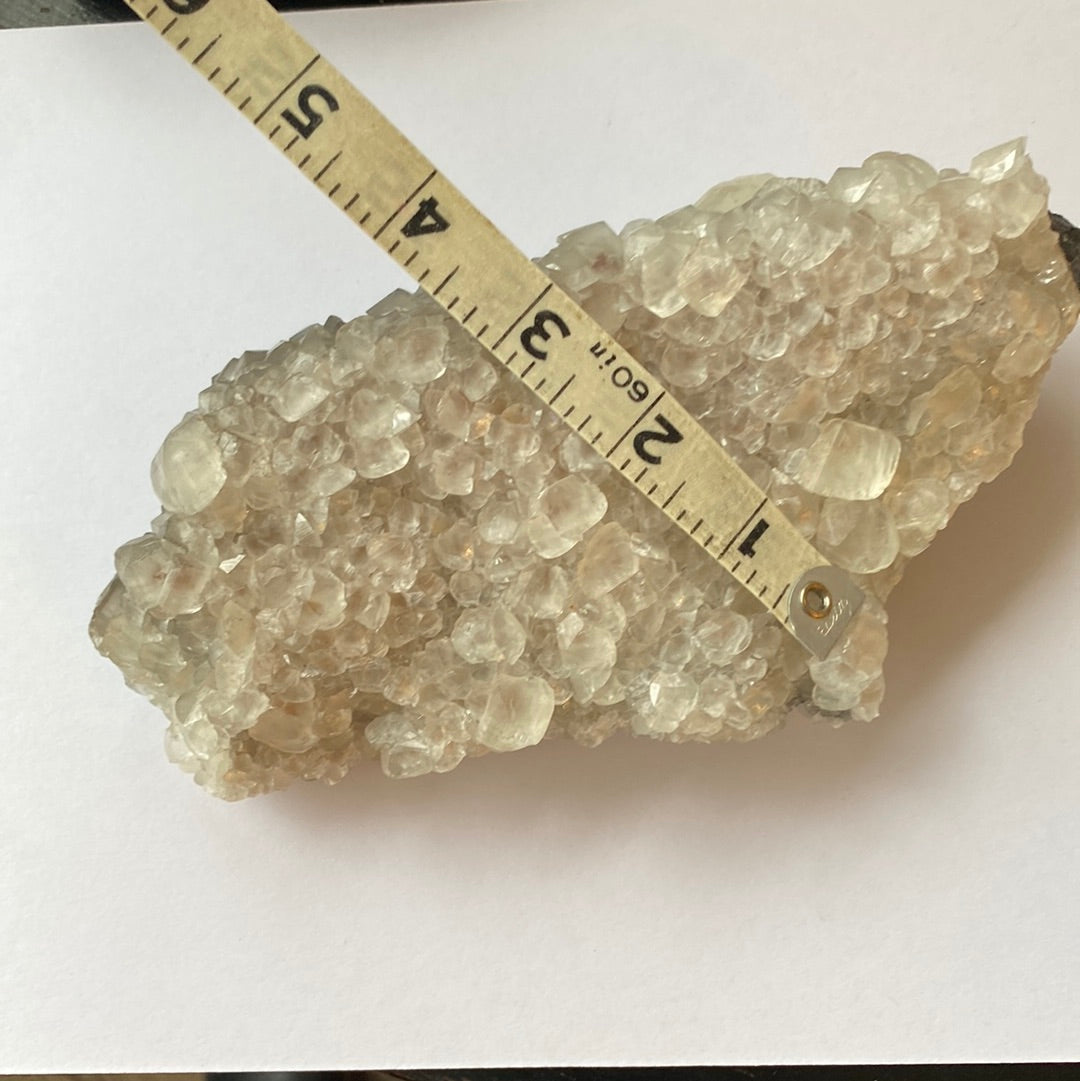 Beautuful Calcite Specimen (U.V. Reactive!) with Wood Stand - Moon Room Shop and Wellness