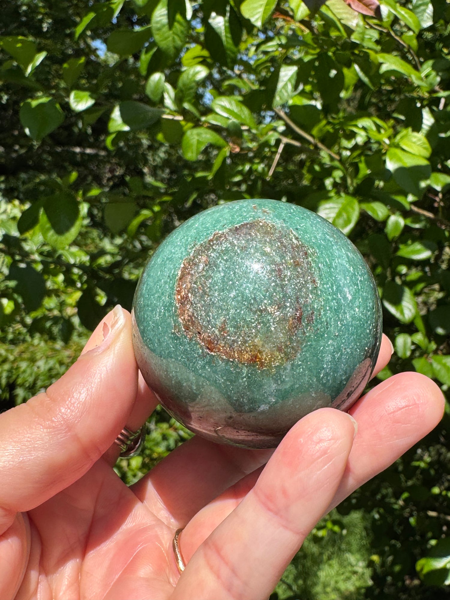 Green Aventurine  Beautiful Sphere - Brazil  208 g - Moon Room Shop and Wellness