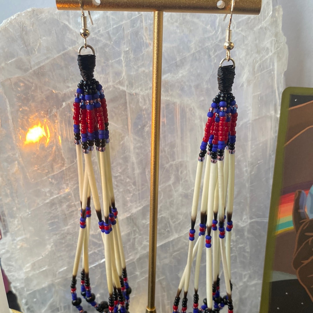 Porcupine Quill Earrings | Handmade, Afro-Indigenous Veteran-Made Jewelry - Moon Room Shop and Wellness