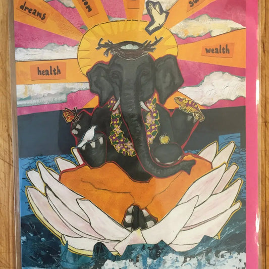 Ganesh Greeting Card -Blank - Moon Room Shop and Wellness