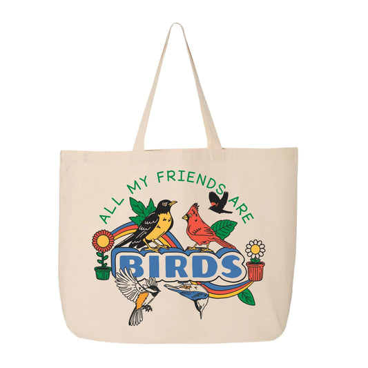 Bird Friends Tote Bag - Moon Room Shop and Wellness