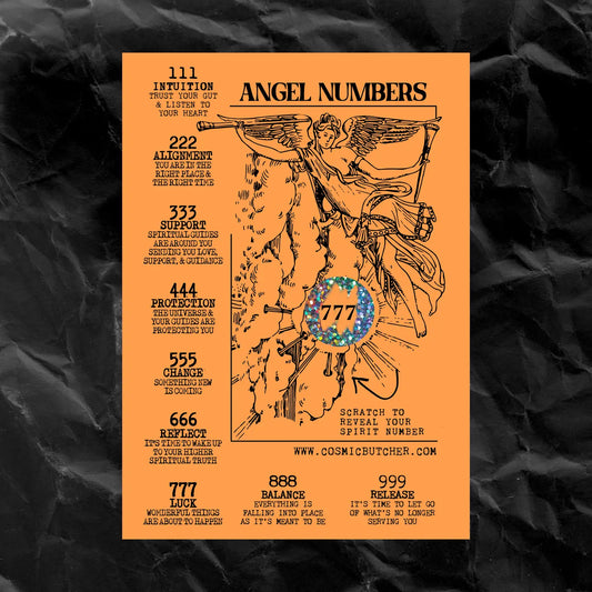 Angel Number Scratch Off Affirmation Card - Moon Room Shop and Wellness