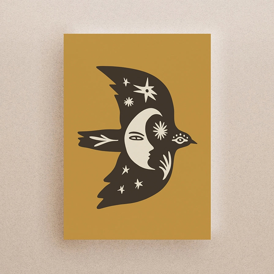 Peaceful Flight Greeting Card - Moon Room Shop and Wellness