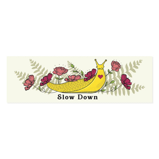 Slow Down Slug - Vinyl Sticker by Graphic Heart - Moon Room Shop and Wellness