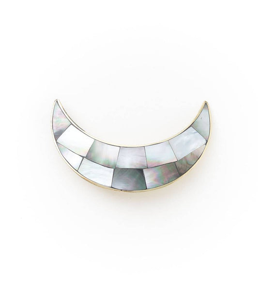 Chandra Crescent Moon Barrette - Mother of Pearl - Moon Room Shop and Wellness