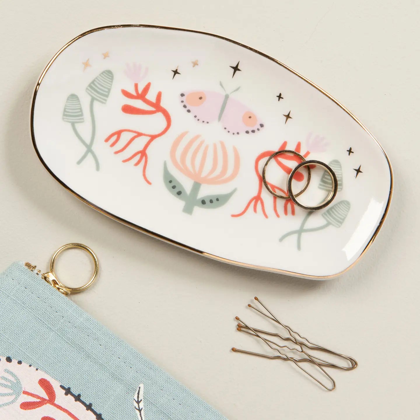 Far and Away Oval Shaped Ceramic Trinket Tray - Moon Room Shop and Wellness