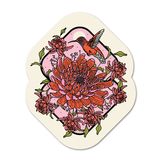 Harmonious Hummingbird - Vinyl Sticker by Graphic Heart - Moon Room Shop and Wellness