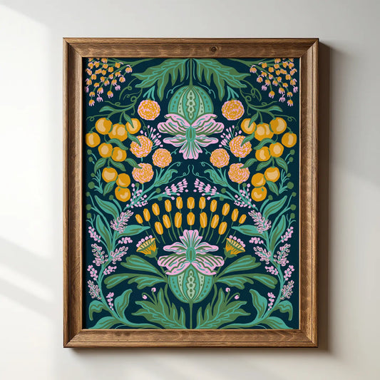 "Victorian Floral" - 8" X 10" Art Print - Moon Room Shop and Wellness