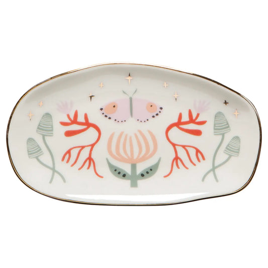 Far and Away Oval Shaped Ceramic Trinket Tray - Moon Room Shop and Wellness