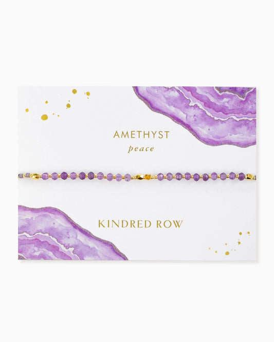 Amethyst Healing Gemstone Stacking Bracelet - Moon Room Shop and Wellness