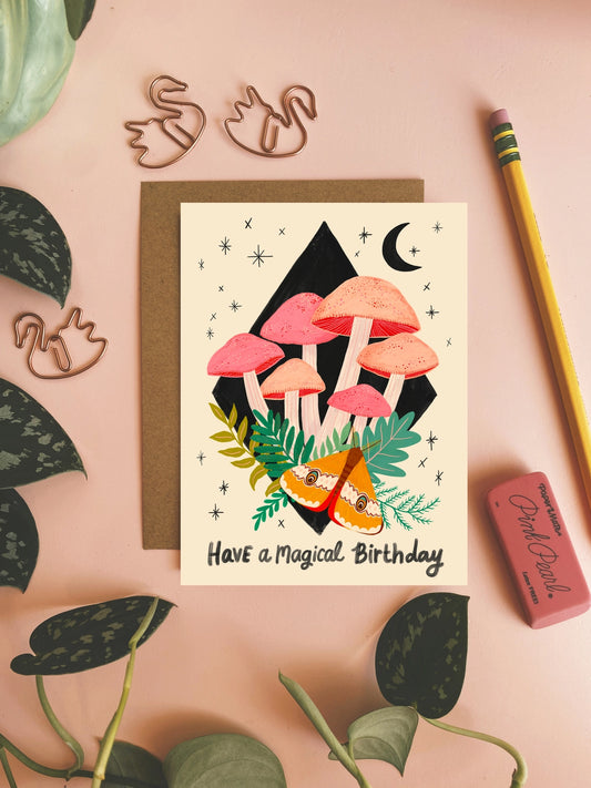 Have A Magical Birthday - Mushrooms Greeting Card - Moon Room Shop and Wellness