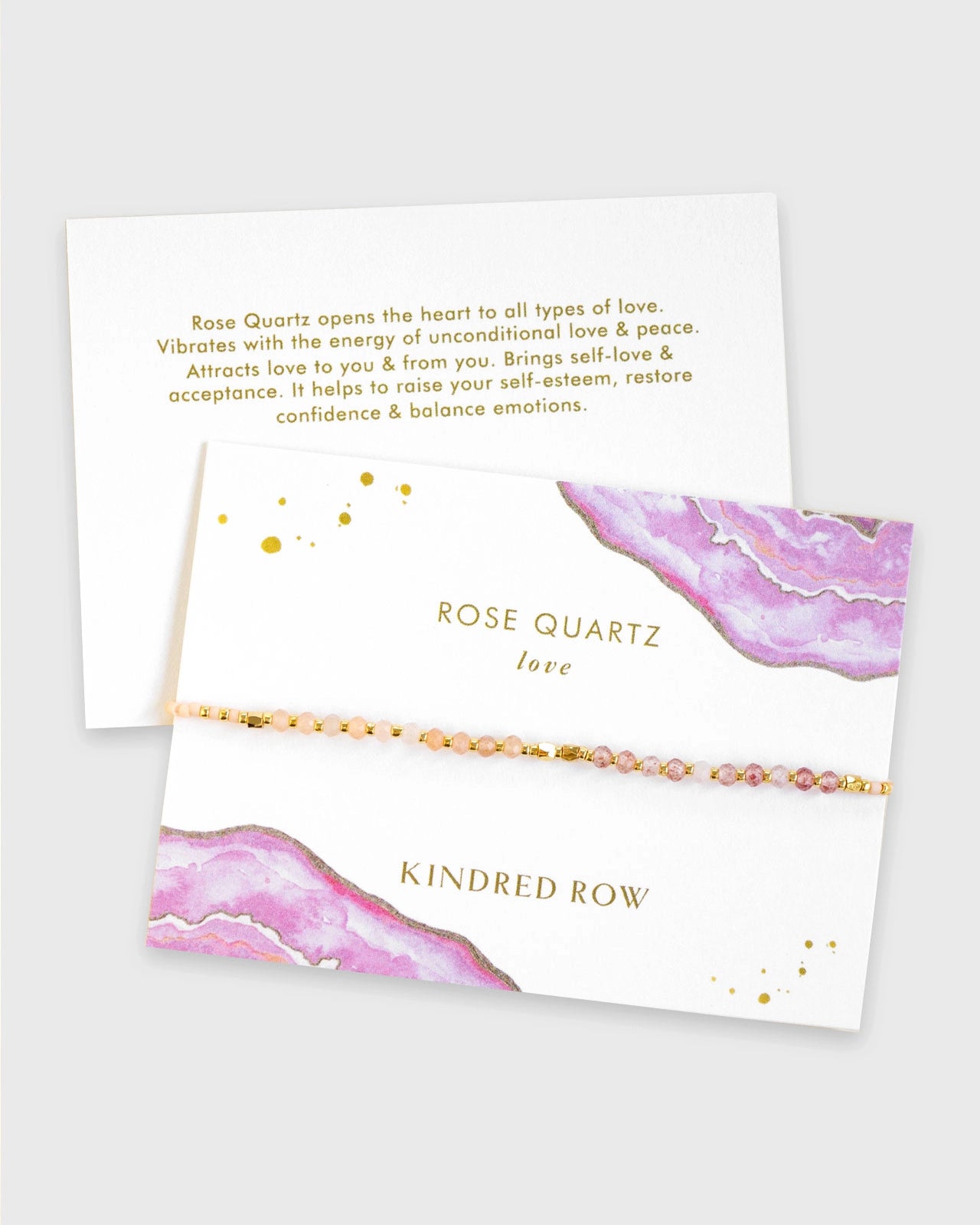 Rose Quartz Healing Gemstone Stacking Bracelet - Moon Room Shop and Wellness