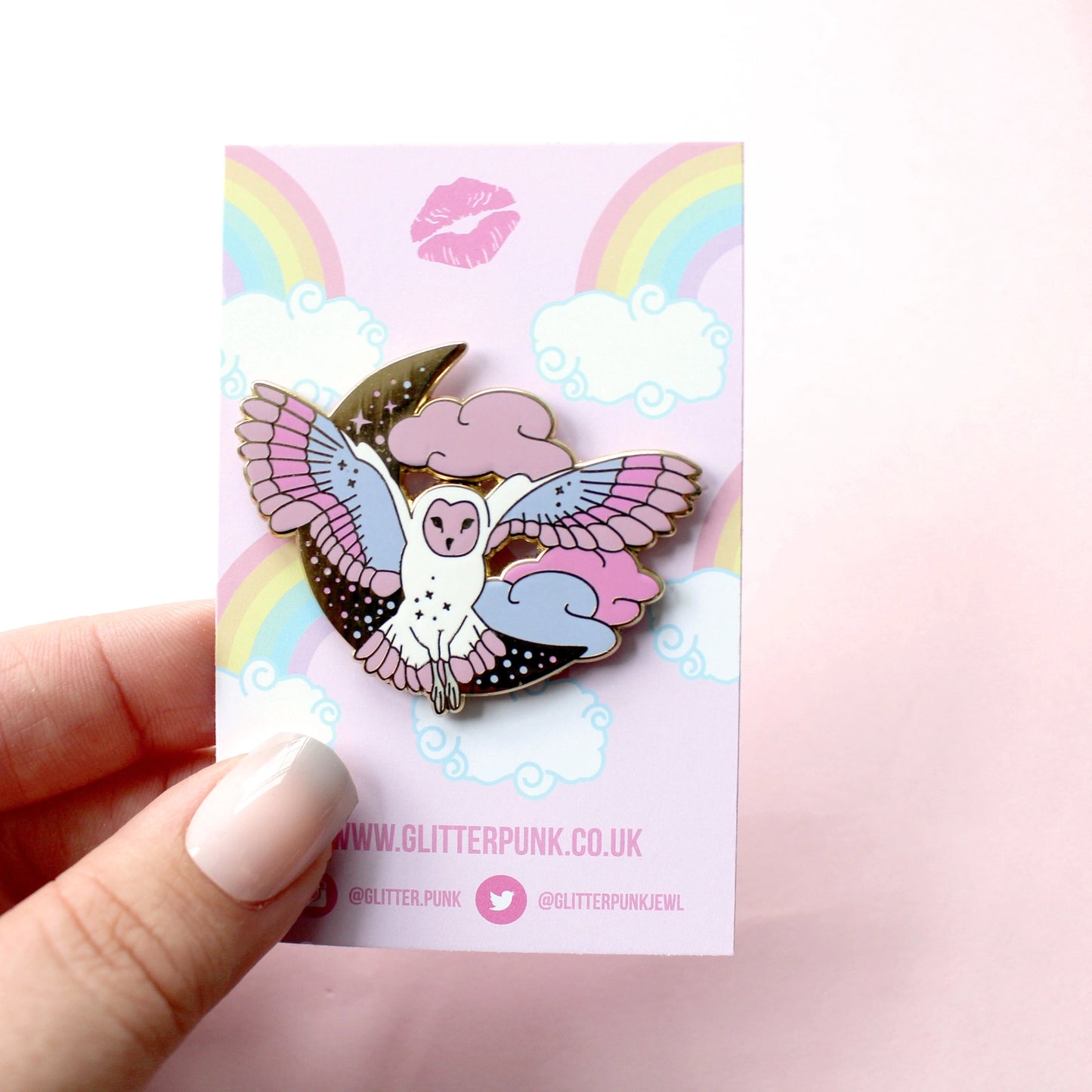 Midnight Owl Enamel Pin - Moon Room Shop and Wellness