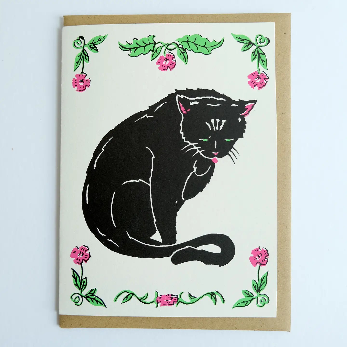 Elegant  Black Cat Card - Moon Room Shop and Wellness
