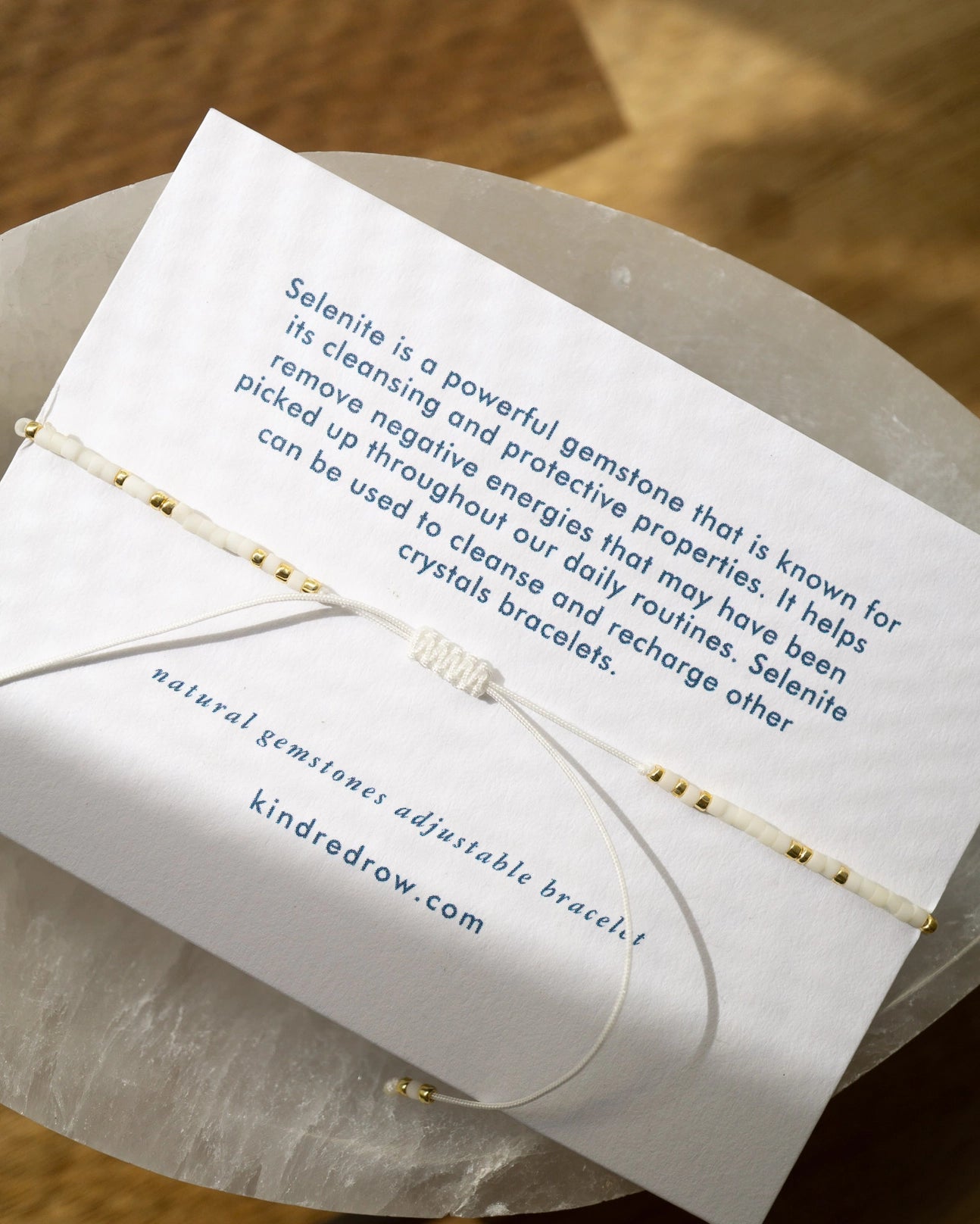 Selenite Healing Gemstone Stacking Bracelet - Moon Room Shop and Wellness