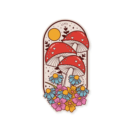 Wild Mushrooms - Vinyl Sticker by Graphic Heart - Moon Room Shop and Wellness