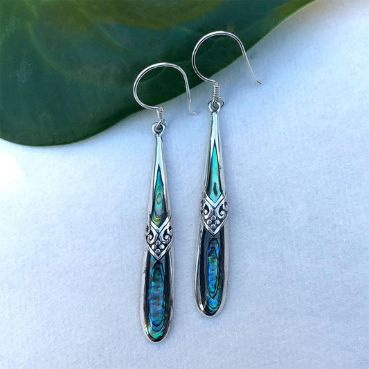 Kenindah Abalone Earrings - Sterling Silver - Moon Room Shop and Wellness