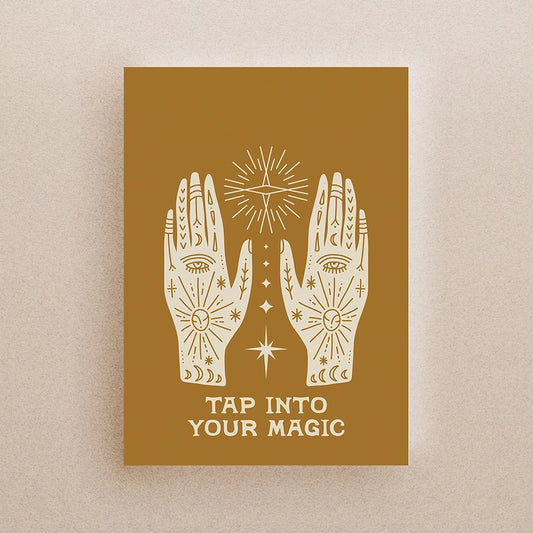 Tap Into Magic Greeting Card- Blank Inside - Moon Room Shop and Wellness
