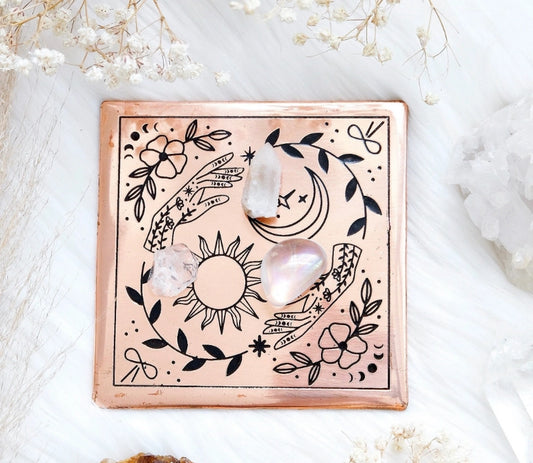 Copper Crystal Charging Plate - Moon Room Shop and Wellness