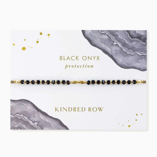 Black Onyx Healing Gemstone Stacking Bracelet - Moon Room Shop and Wellness