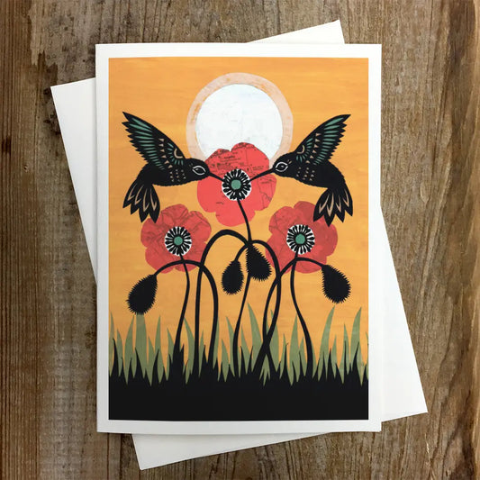 In The Wink Of a Poppy's Eye- Greeting Card by Rural Pearl- BLANK INSIDE - Moon Room Shop and Wellness