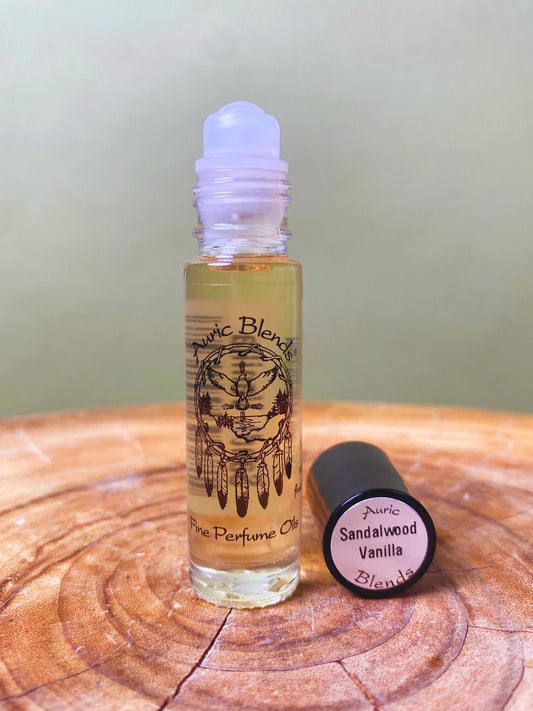 Sandalwood Vanilla Roll-On Perfume Oil by Auric Blends - Moon Room Shop and Wellness
