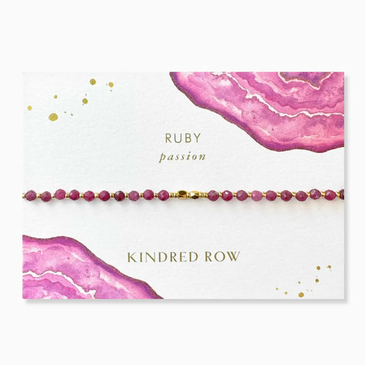 Ruby Healing Gemstone Stacking Bracelet - Moon Room Shop and Wellness