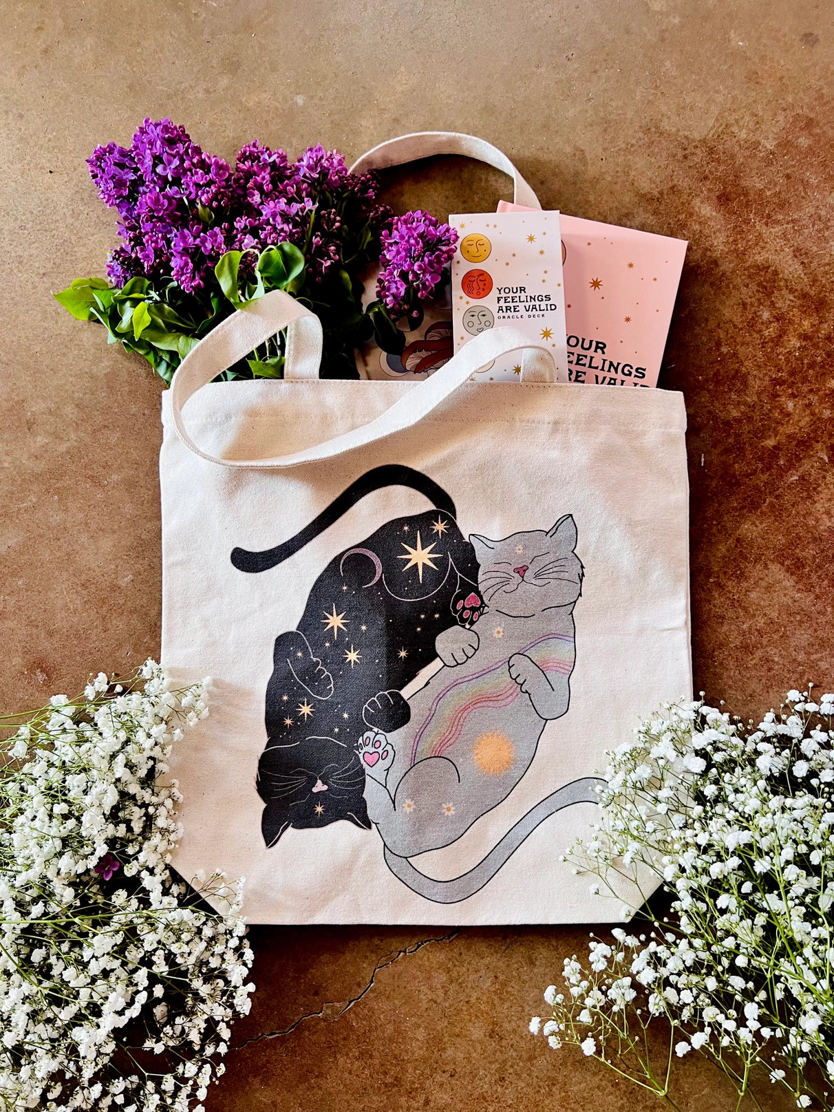 Space Cats Canvas Tote