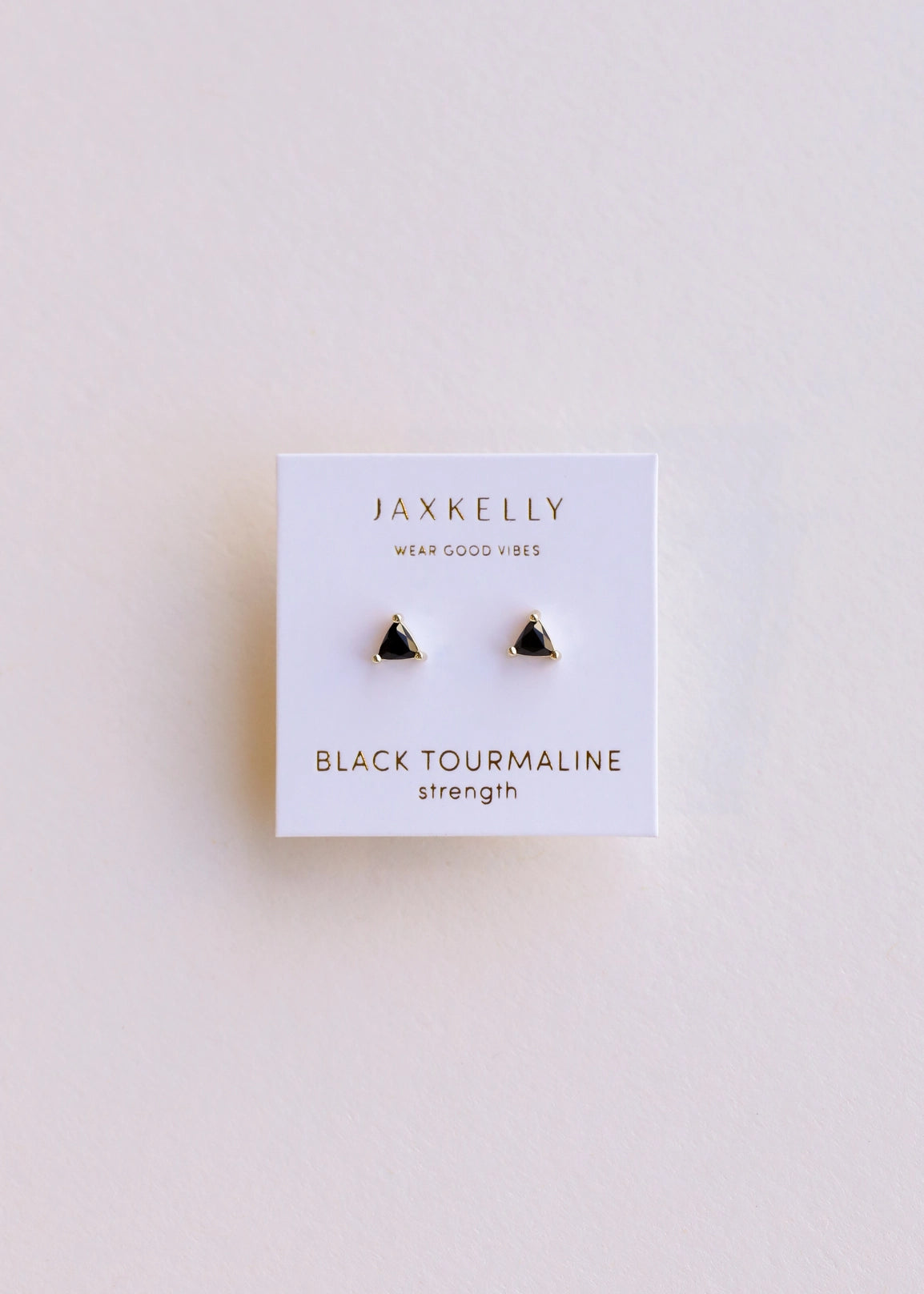 Mini Energy Gem - Black Tourmaline - Earring Studs - Moon Room Shop and Wellness