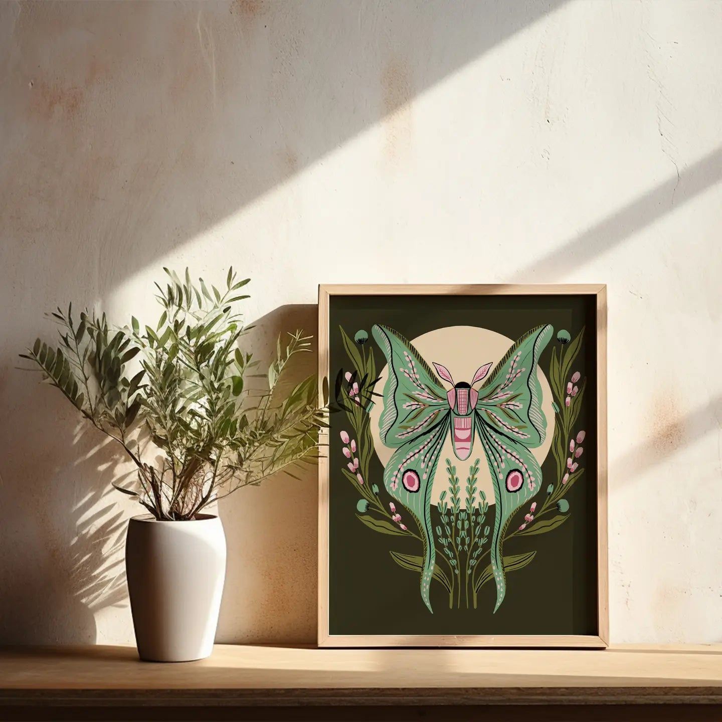 Luna Moth - 8" X 10" Art Print - Moon Room Shop and Wellness