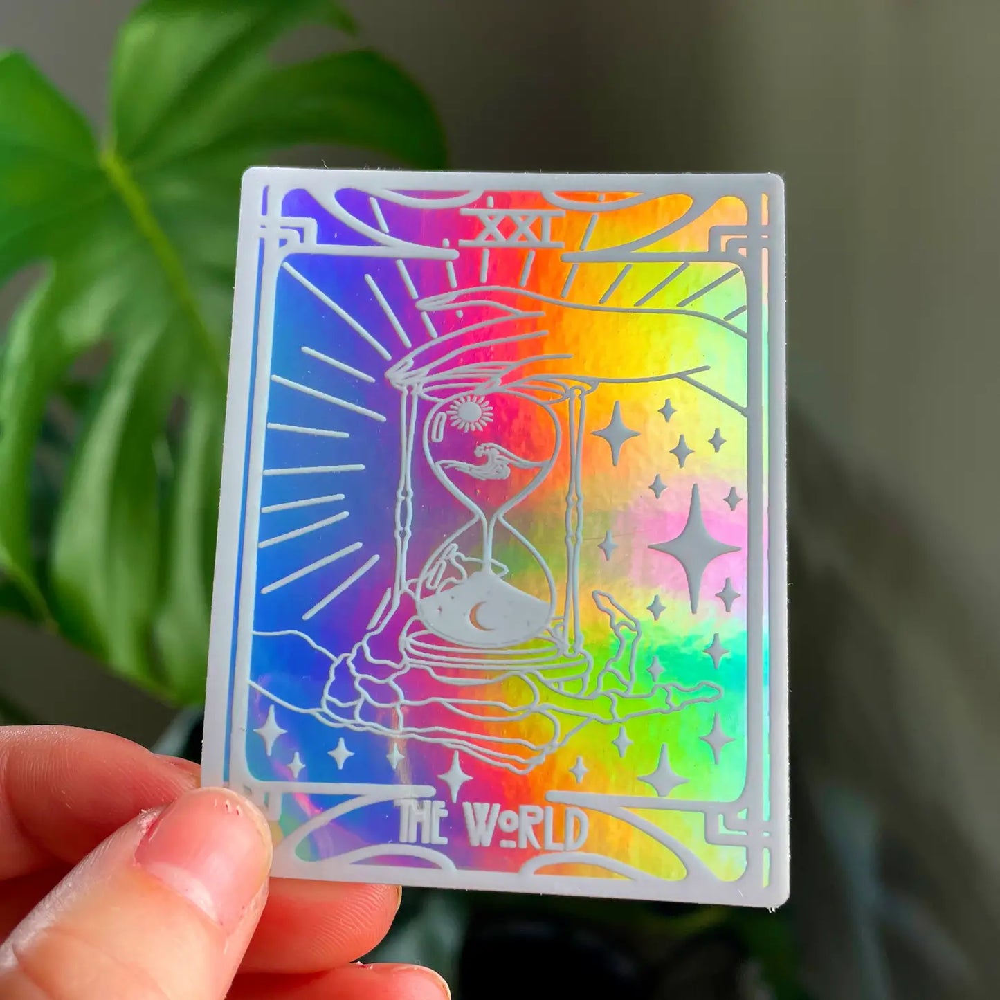 The World Tarot- Holographic Sticker - Moon Room Shop and Wellness