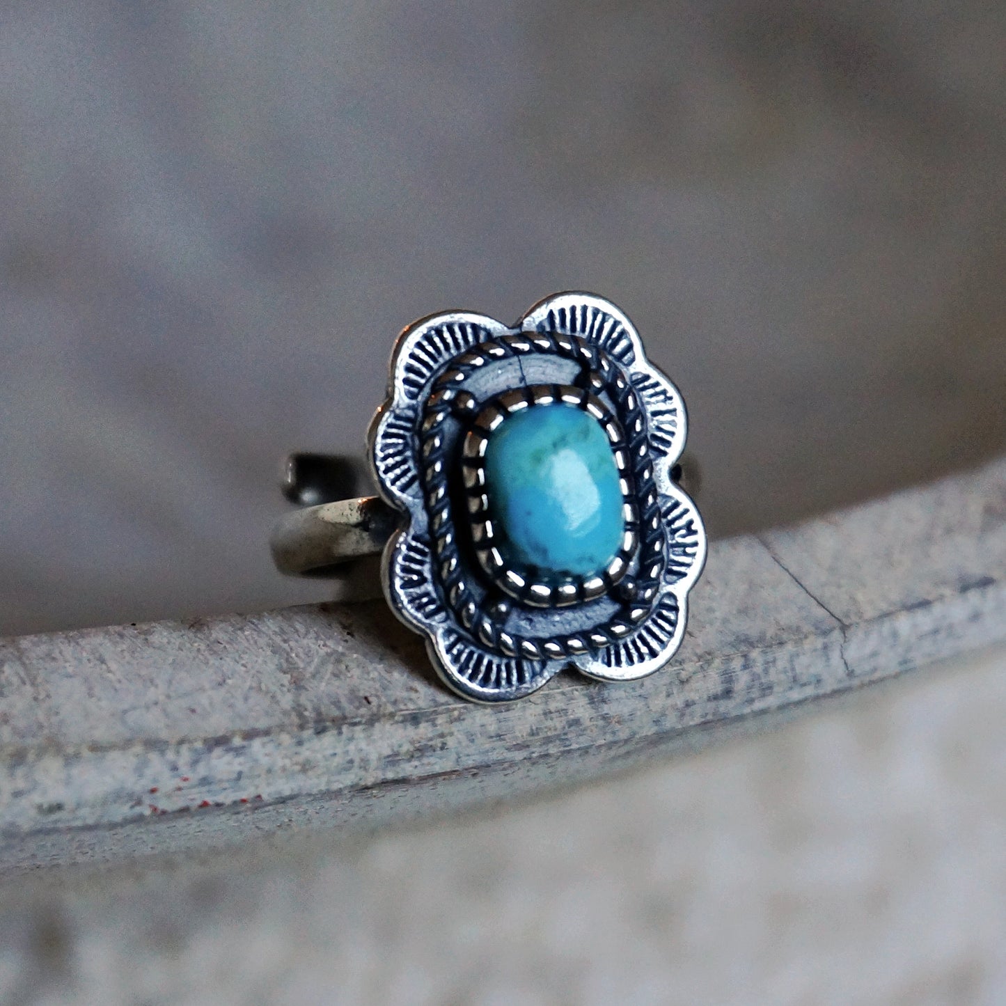 Asia Turquoise Solitaire Ring Solid 925 Sterling Silver - Moon Room Shop and Wellness