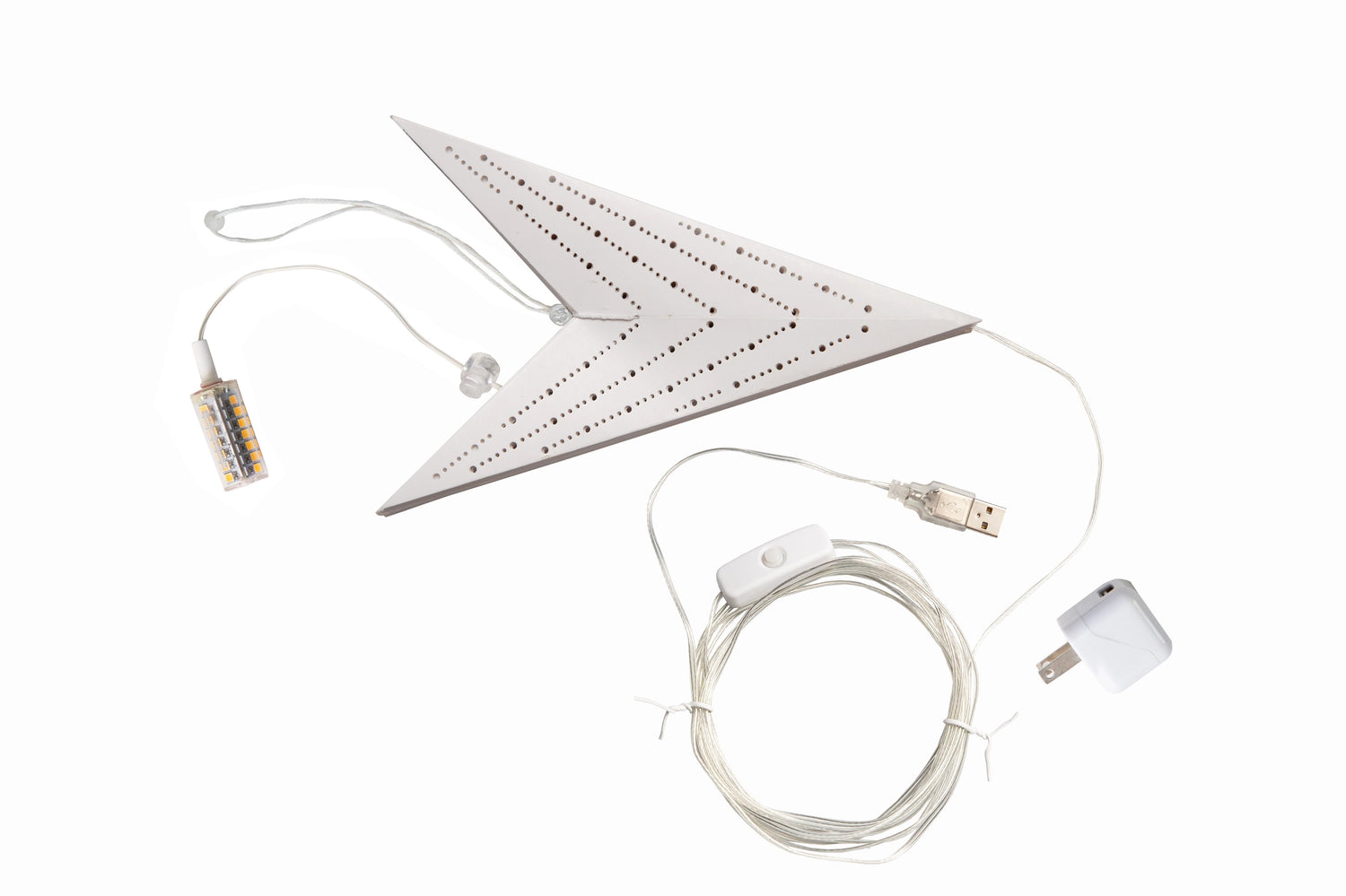 Dottie ~ 9 Pointer, 18inch, White, Paper Star Lantern Light- Light included - Moon Room Shop and Wellness