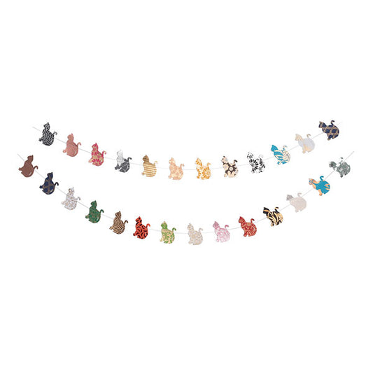 Cat Recycled Paper Garland-Eco Friendly Tree-Free Decoration