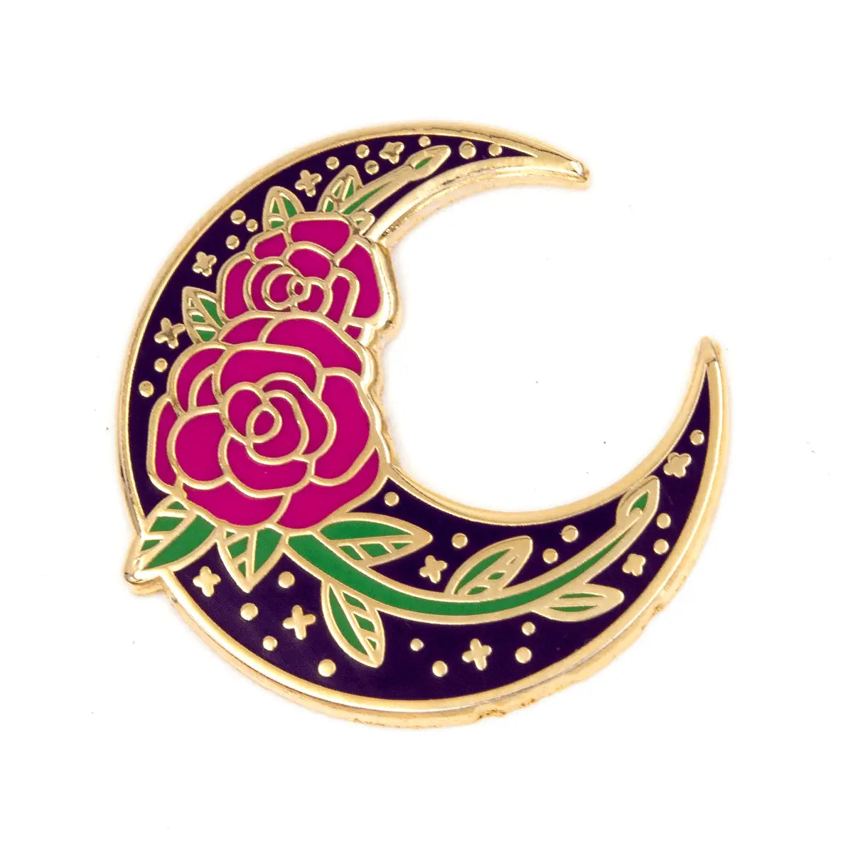 Rose Moon Enamel Pin