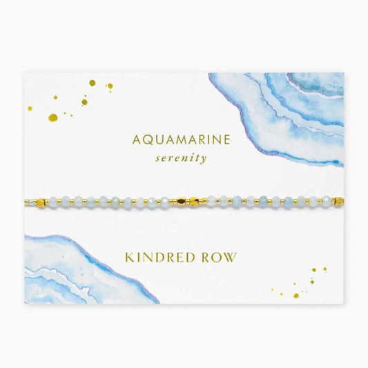Aquamarine Healing Gemstone Stacking Bracelet - Moon Room Shop and Wellness