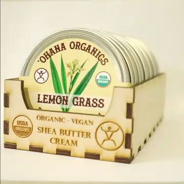 Lemongrass Whipped Shea Butter 0.5 oz. by Ohana Organics - Moon Room Shop and Wellness