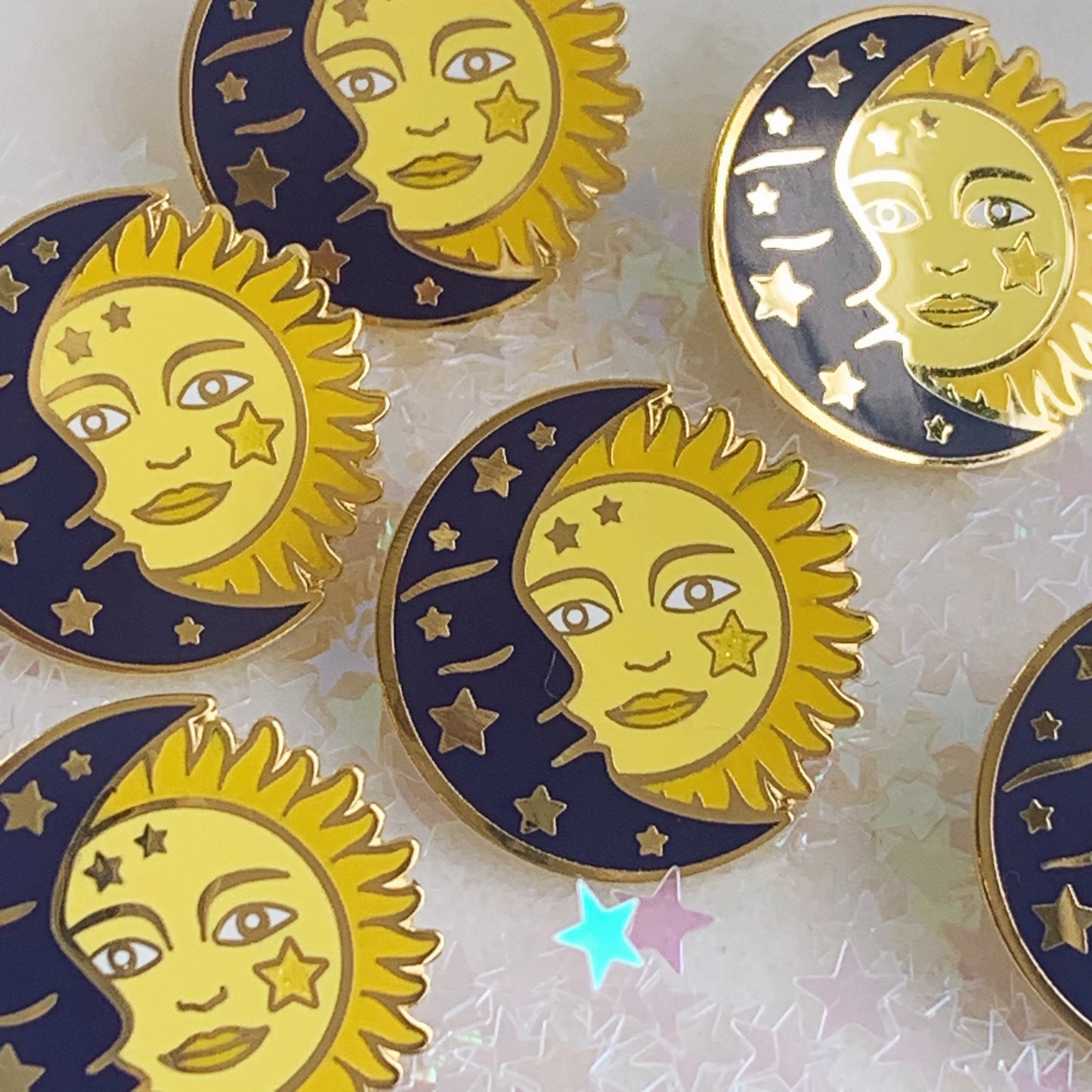 Sun & Moon Enamel Pin - Moon Room Shop and Wellness