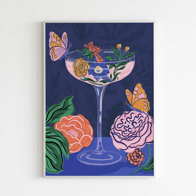 Coup Glass Still Life 8" X 10" Art Print - Moon Room Shop and Wellness