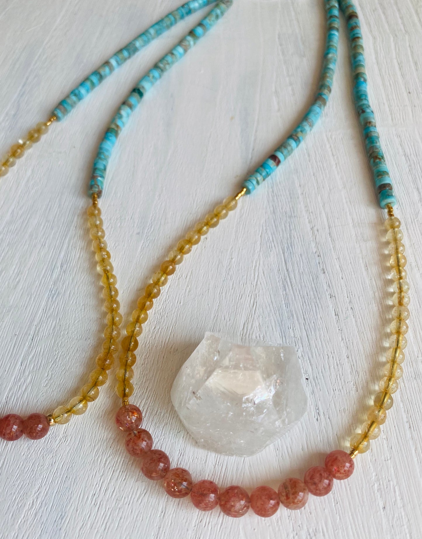 Two ;) of a Kind Gemstone Necklace #2 - Moon Room Shop and Wellness