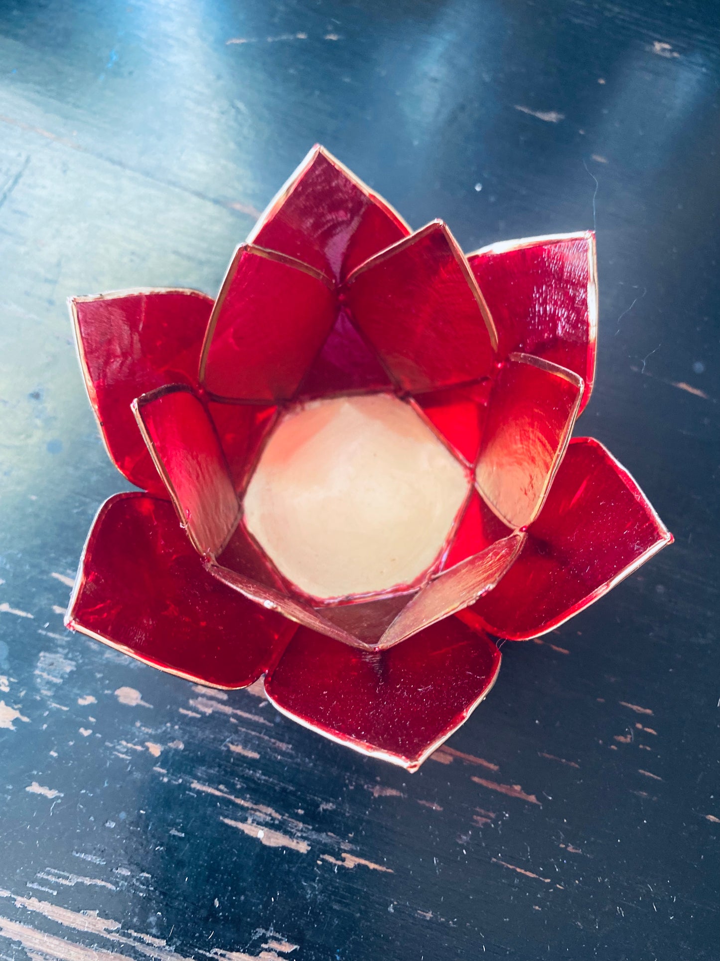 Mini Gemstone Lotus TLight-Ruby - Moon Room Shop and Wellness