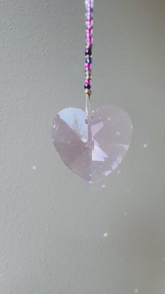 Magical Laurainbo "Heart"  Crystal / Prism  w/ Crystal Beads 28mm