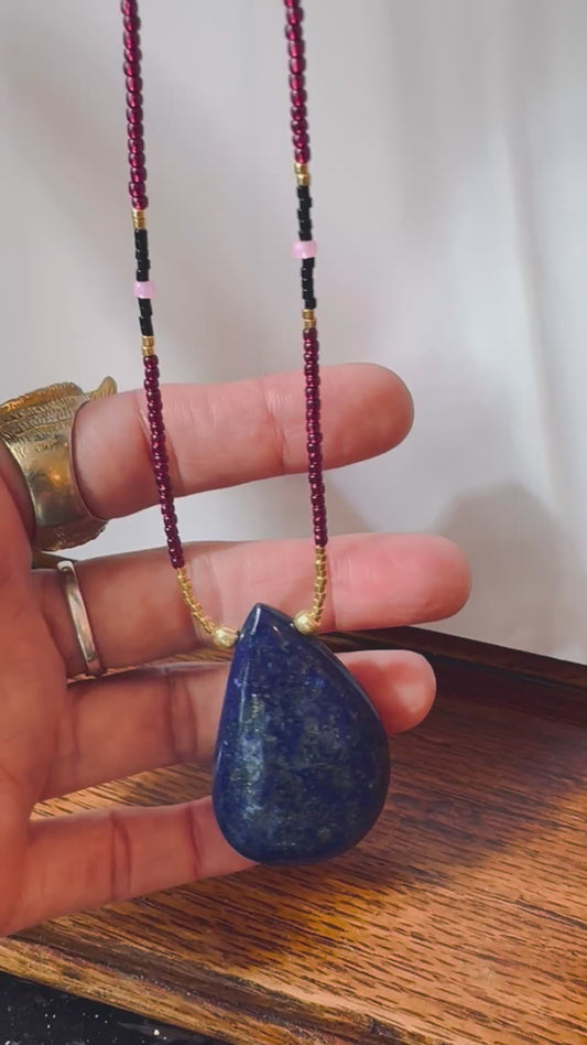 Soul Pretty Lapis Lazuli Handmade Necklace Gold Fill