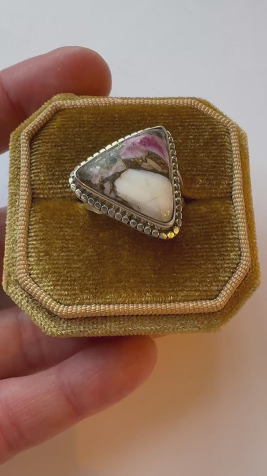 Oyster Sterling Silver Ring Size 7