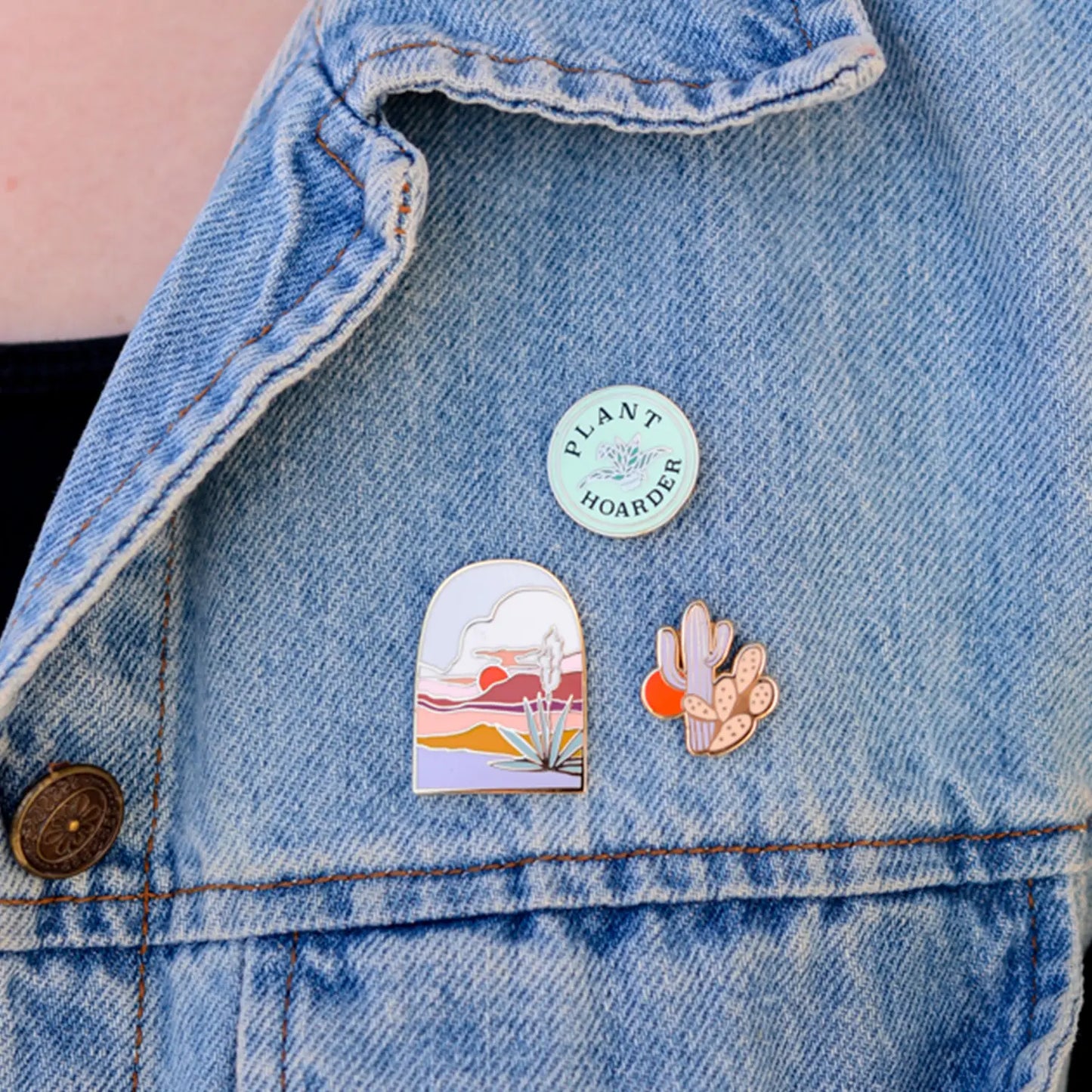 Agave Sunset Enamel Pin - Moon Room Shop and Wellness