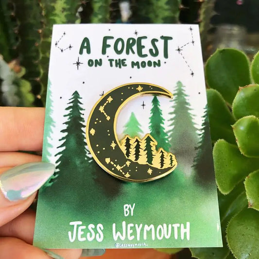 Forest on the Moon Enamel Pin - Moon Room Shop and Wellness