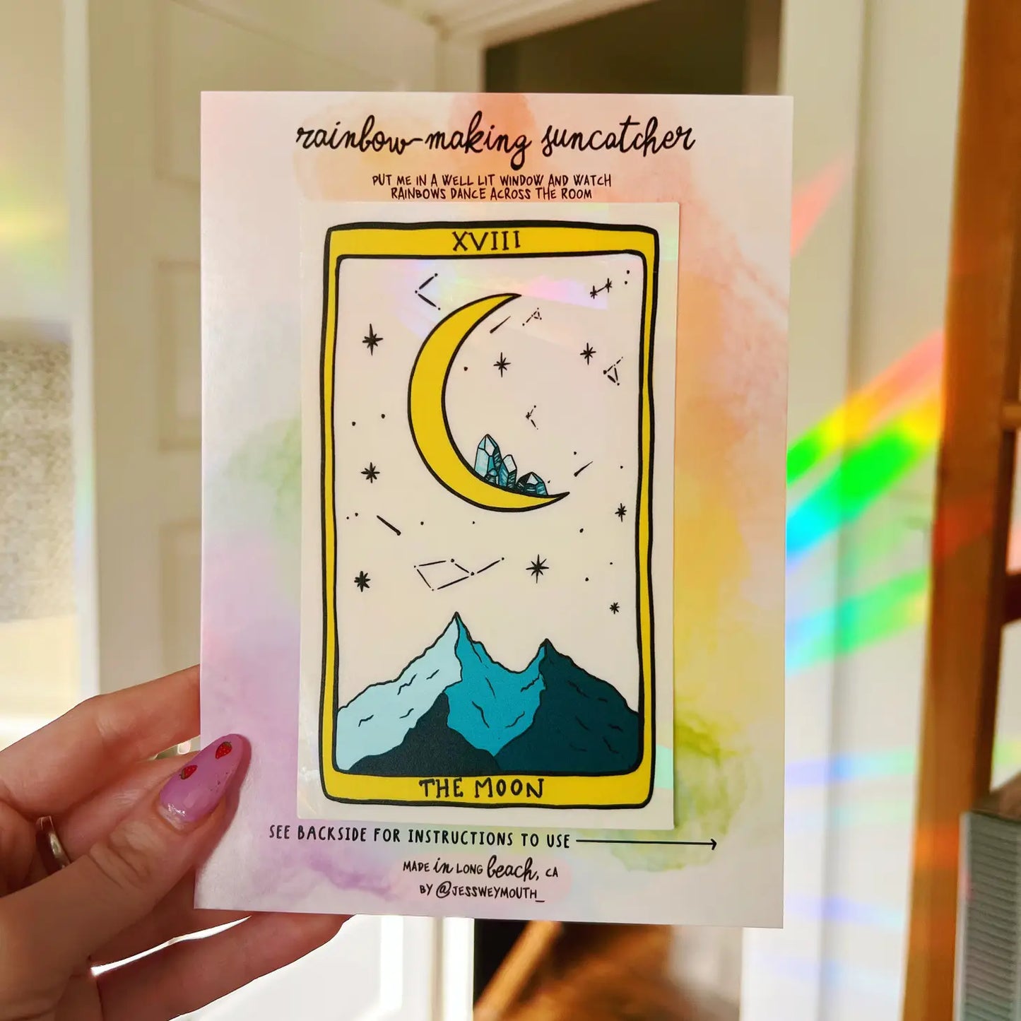 Moon Tarot Card Suncatcher Window Decal - Moon Room Shop and Wellness