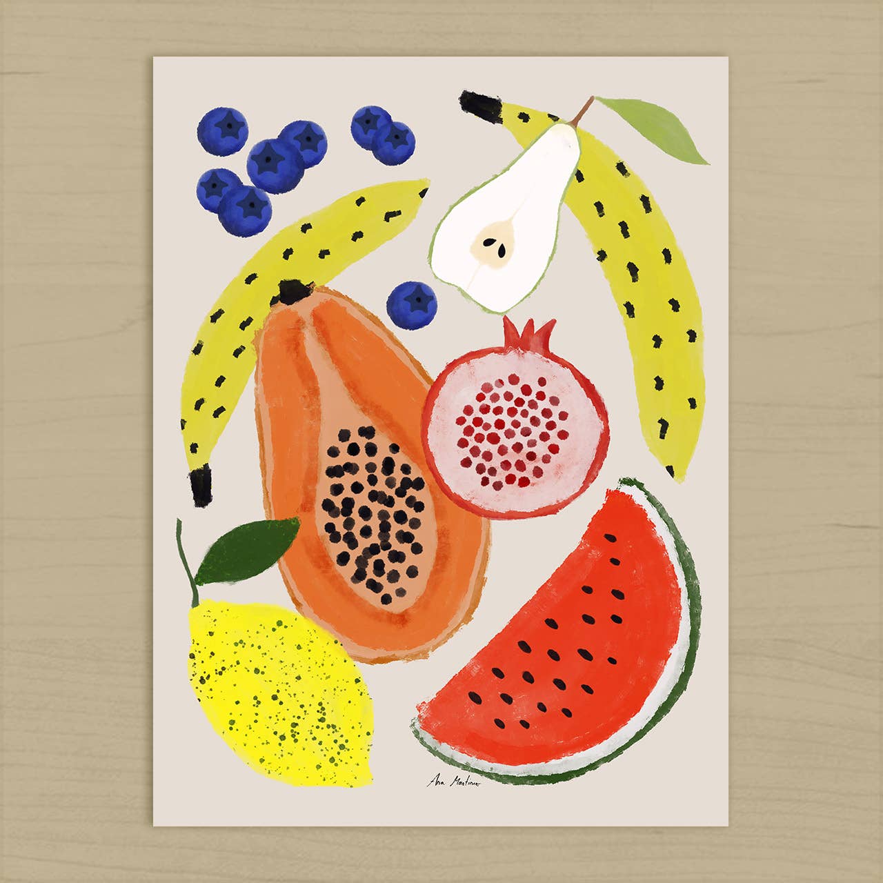 Fruits Art Print 21x30 cm - Moon Room Shop and Wellness