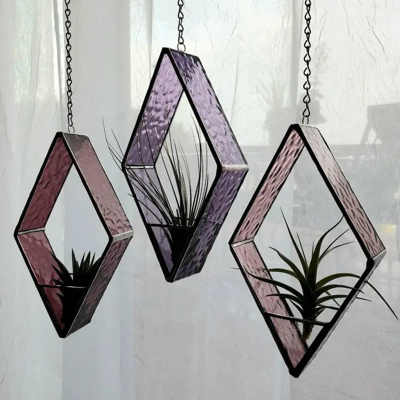 Stained Glass Air Plant Hanger - Moon Room Shop and Wellness